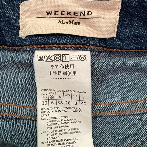 Weekend Max Mara Cropped Cigarette Jeans High Rise Women's Size 6 - Picture 7 of 9